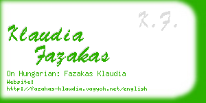 klaudia fazakas business card